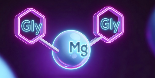 une molécule de bisglycinate de magnésium
